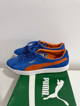 Puma Suede Teams 380168 Azul Naranja
