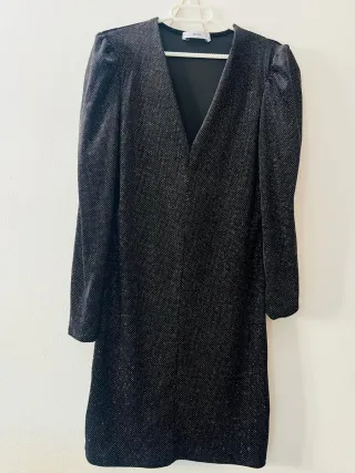Vestido MNG negro brillante dorado Talla S