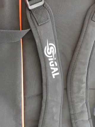 Mochila Aletas 110L Negro/Naranja