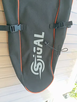 Mochila Aletas 110L Negro/Naranja