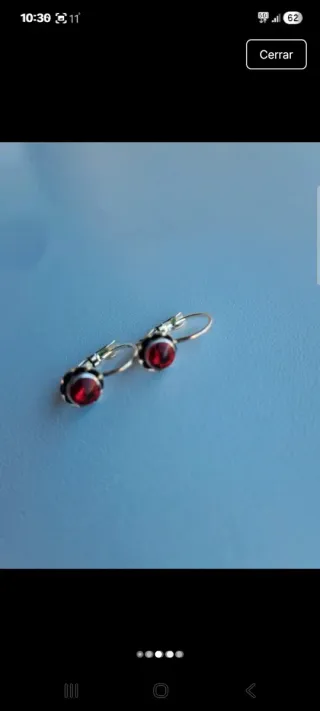 Pendientes circulares rojo y negro