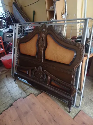 Cama completa madera de nogal