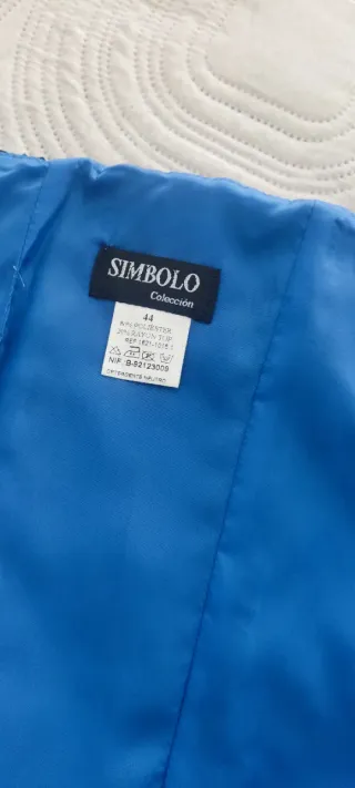 Vestido de fiesta azul y morado tornasolado