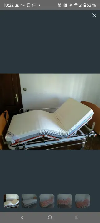 Cama articulada y colchón antiescaras