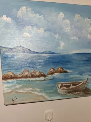Cuadro al óleo pintado a mano 20x20