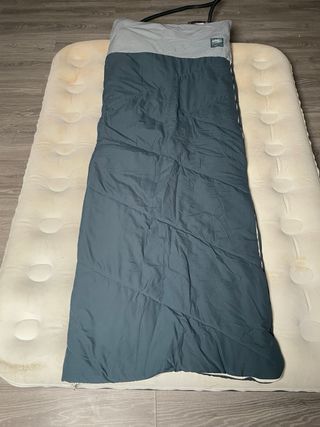 Colchón inflable, inflador y saco dormir
