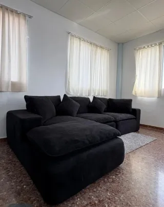 Sofá Chaiselongue Negro Ocasión!!!