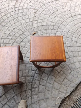 Juego 3 mesas nido G Plan teca Mid Century