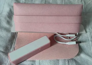 Power Bank Rosa + Funda + Cargador Kit Completo