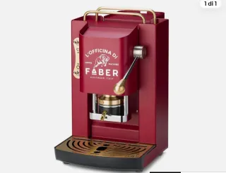 Macchina Caffè Faber Deluxe Pro Rossa