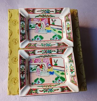 Coppia Vasi Ceramica & 2 Posaceneri