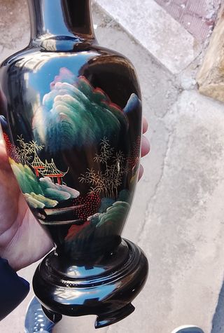 Coppia Vasi Ceramica & 2 Posaceneri