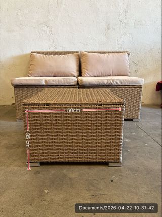 Muebles Exterior Ratán Beige