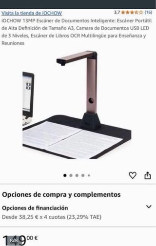 Escáner Documentos iOCHOW 8MP