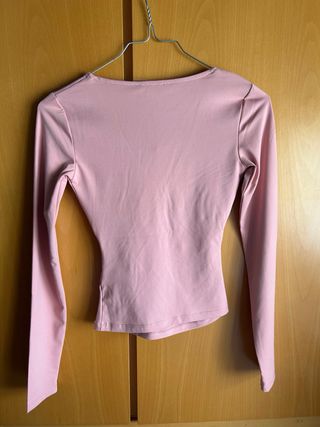 Sueter corto rosa pastel