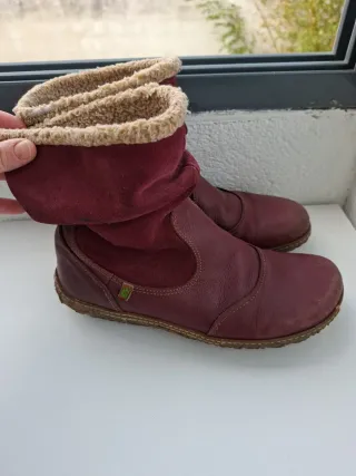 Botines El Naturalista, Talla 40, color Burdeos