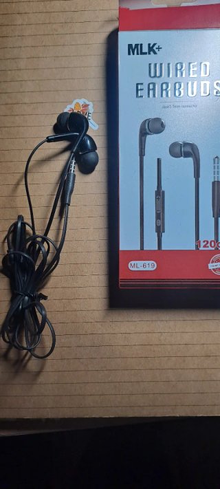 Cuffie MLK Wired Earbuds 120cm Jack 3.5mm