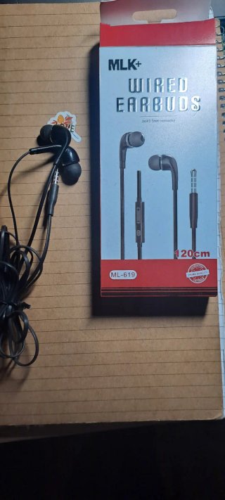 Cuffie MLK Wired Earbuds 120cm Jack 3.5mm