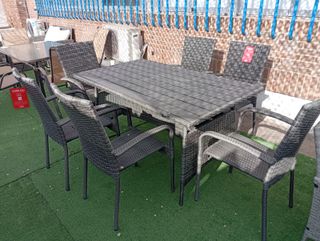 Mesa de terraza y 6 sillas