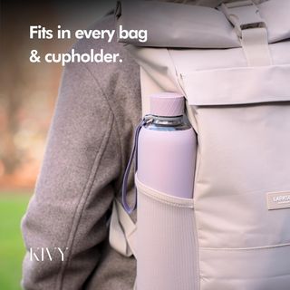 Botella de agua cristal con funda silicona