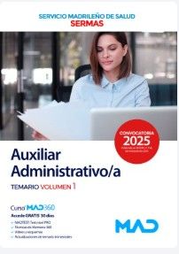 Libros Aux. Adminitrativo. SERMAS. Editorial MAD