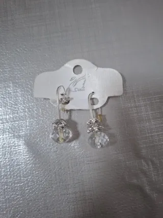 Pendientes Cussi Plata Cristal