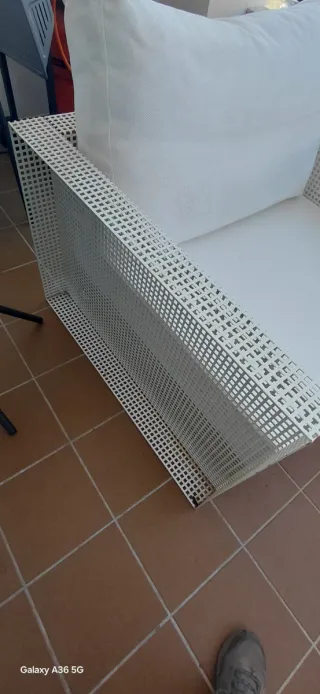 Sillón Diseño Jardín Mimbre Blanco