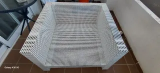 Sillón Diseño Jardín Mimbre Blanco