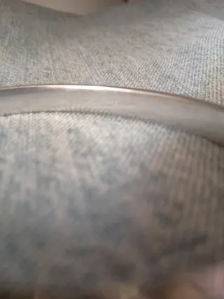 Pulsera acero con piquitos chapado oro