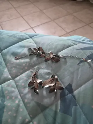 Bracciale donna argento più orecchini