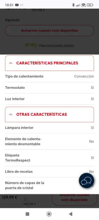 Horno sobremesa Moulinex 39L