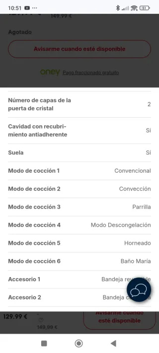 Horno sobremesa Moulinex 39L