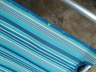 Silla de playa plegable azul