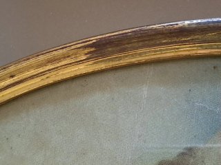 Cornice vintage Sacro Cuore legno dorato