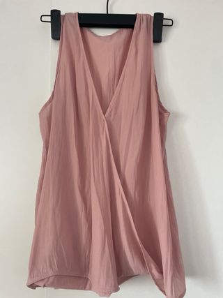 Top Cruzado Vaporoso Rosa Palo Talla M