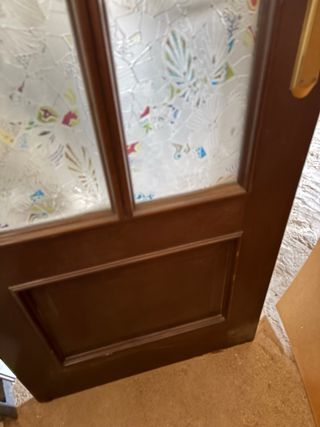 Puerta madera interior con cristal