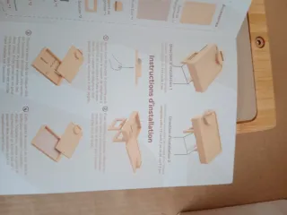 Bandeja para brazo de sofá de bambú