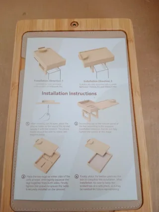 Bandeja para brazo de sofá de bambú