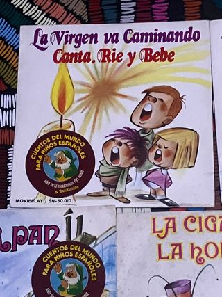 Lote 5 Vinilos Infantiles Cuentos del Mundo
