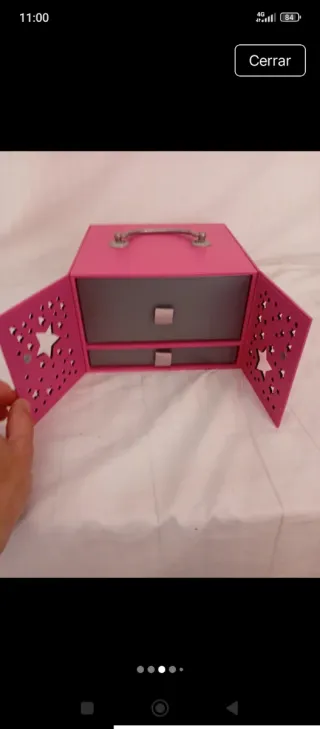 Joyero rosa con estrellas