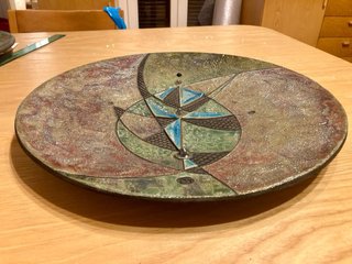 Piatto da appendere ceramica Raku
