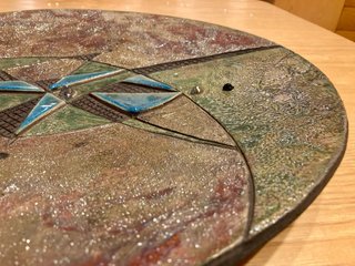 Piatto da appendere ceramica Raku