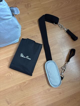 Bolsa Carro Bebé Gris con cambiador portátil