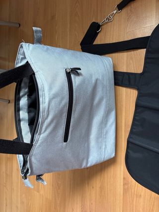 Bolsa Carro Bebé Gris con cambiador portátil
