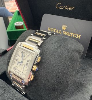 Cartier Tank Francaise Chrono oro y acero