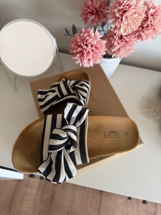 Sandalias Woman Key lazo rayas T.38