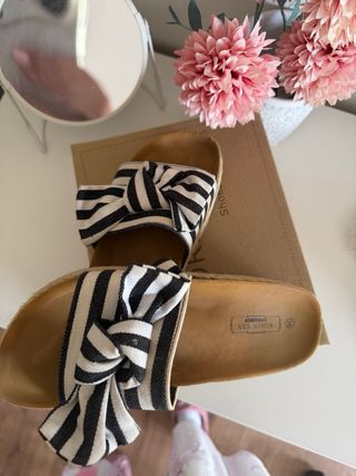 Sandalias Woman Key lazo rayas T.38