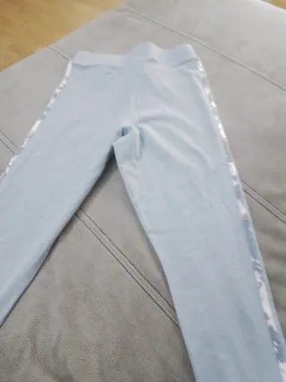 Mallas Adidas Talla 38 Azul y Plateado