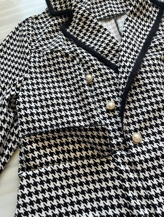 Blazer chaqueta pata de gallo elegante