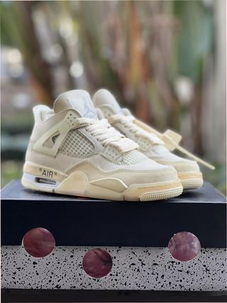 Jordan 4 Off-White Sail Donna Taglia 36